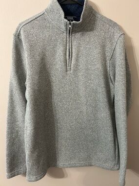 Izod Men's Light Gray Half-Zip Sweater